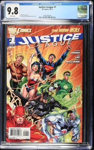 JUSTICE LEAGUE #1 (DC: 2011) Jim Lee CGC 9.8 (NM/M) 2nd HIGHEST GRADE