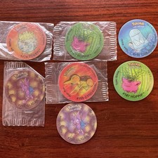 Pokemon Holographic Walkers Tazo’s Collectibles (7) 4 sealed, 3 unsealed 2 Dupes