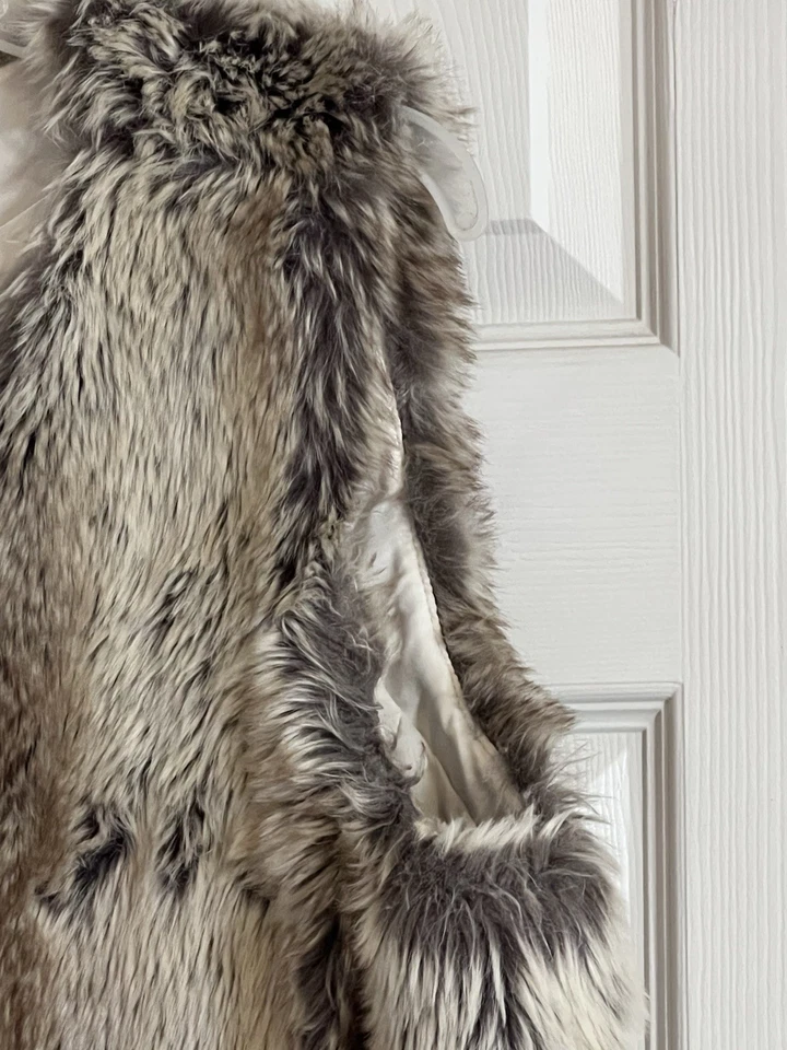 Chaleco Casa Blanca Mercado Negro Piel Sintética Talla XL Forrado Marrón Tostado Negro Marfil Foto 3 de 4