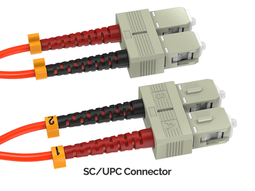 5m OM2 SC to ST UPC Duplex Corning Fiber Optic Cable MultiMode 50/125 OFNR Ra... - Picture 3 of 6