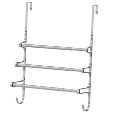 Over The Door Towel Rack, Over Door Towel Rack for Bathroom 17.32"L Silver Gray