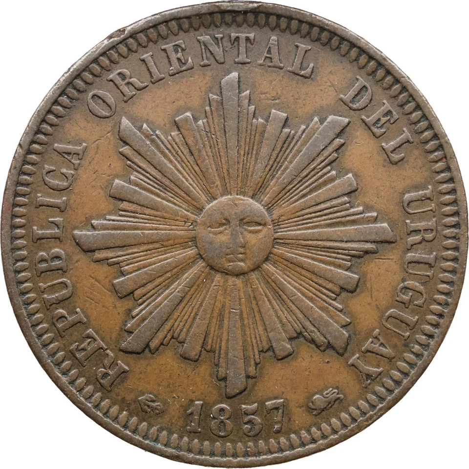 Moneda 40 Centésimos de Real Uruguay 1857 (MO4106-) Foto 2 de 2