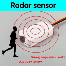 Smart Radar Sensor - 360-Degree Switch for Glass Walls - 6-8m Range