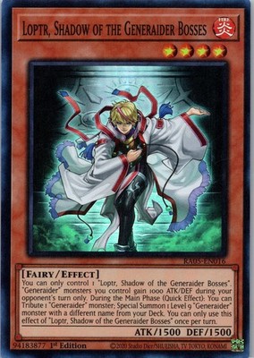 Loptr, Shadow of the Generaider Bosses Super Rare RA05-EN016 NM