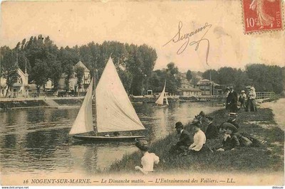 Old postcard - 94 - Nogent sur Marne - Sunday morning - Entrainem