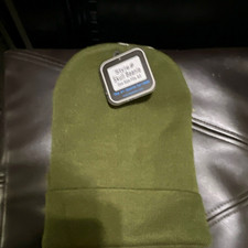 Men s Green Knit Beanie Hat Solid Color One S...
