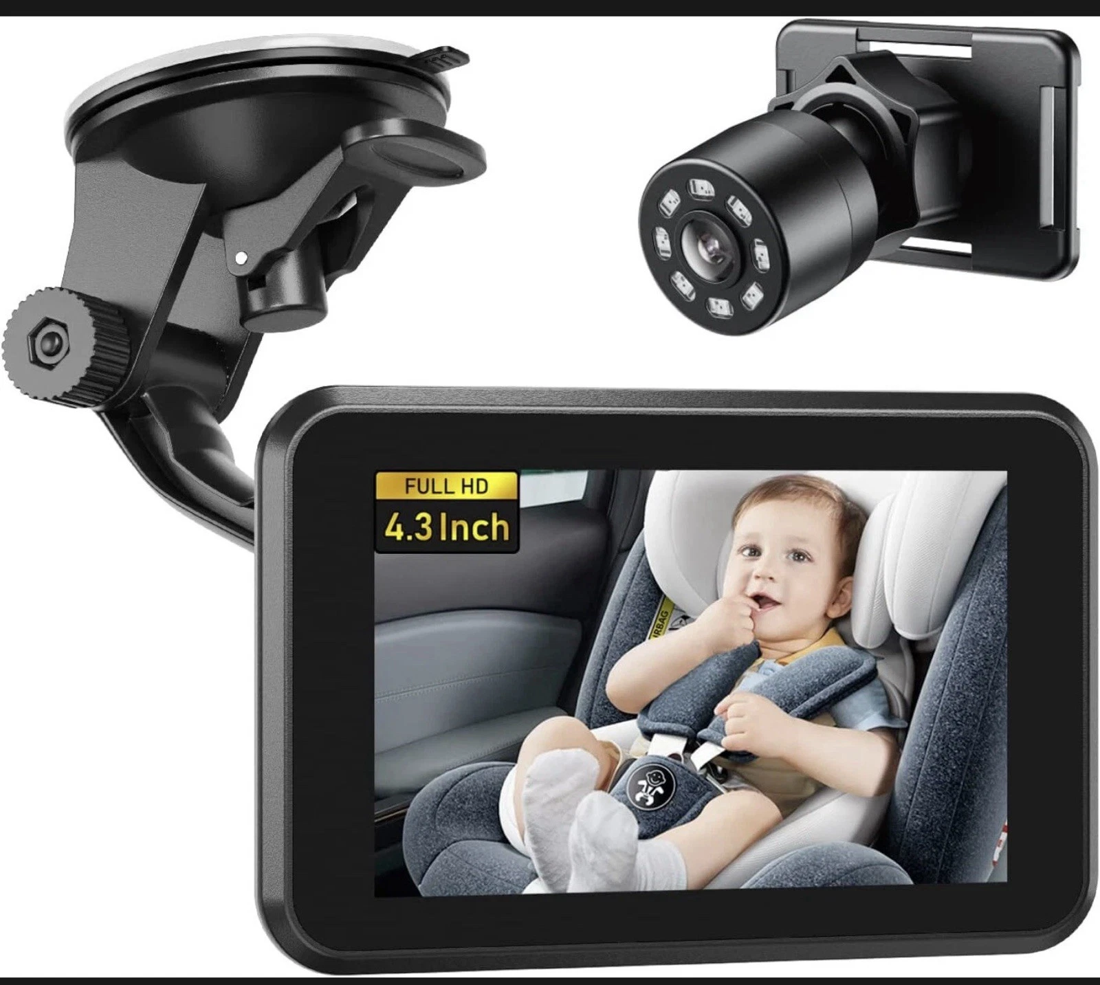 Itomoro 4.3 HD Night Vision Car Baby Monitor With Camera