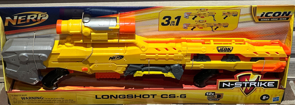 Nerf N-Strike Icon Series 3 in 1 Sniper Longshot CS-6 Toy Blaster - Brand  New