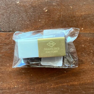 TRAVELER'S Factory Brass Eraser Case with Solid Eraser