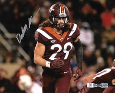 Dalton Keene Virginia Tech Hokies Autographed 8x10 Photo Pic COA=FTA