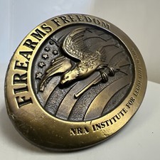 DEFENDER OF FIREARMS FREEDOM NRA Institute Legislative Action BELT BUCKLE