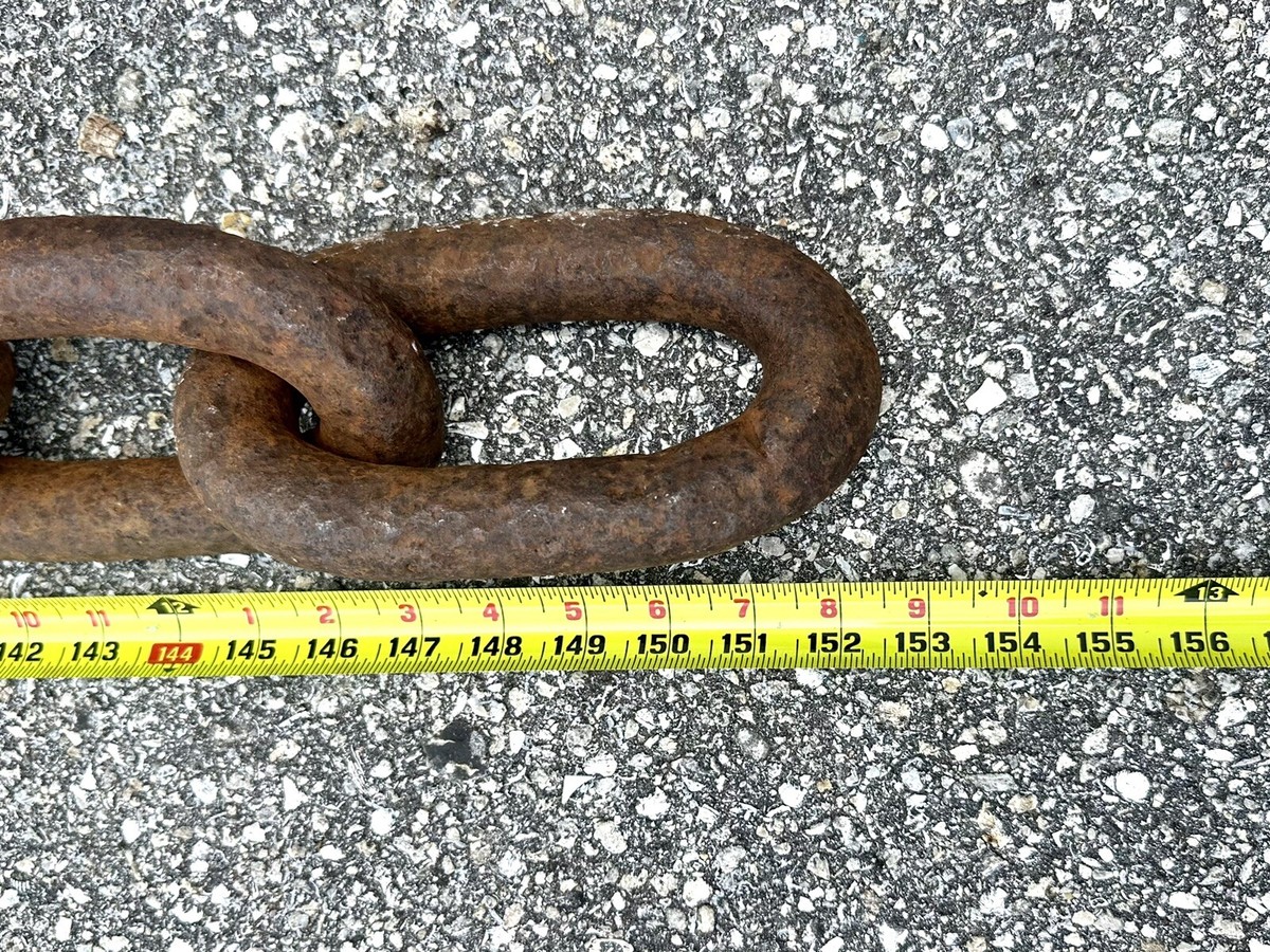 古董重型铸铁海上锚链XL 约13 英尺长| eBay