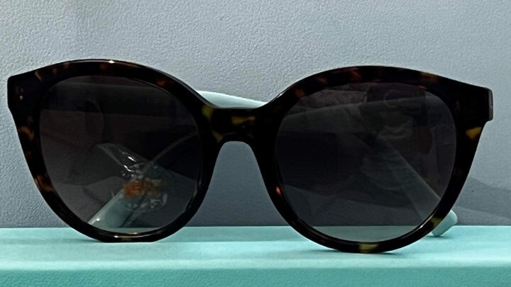 Tiffany & Co TF4164 8015/3B Cat Eye Blue Havana Sunglasses  display picture 2