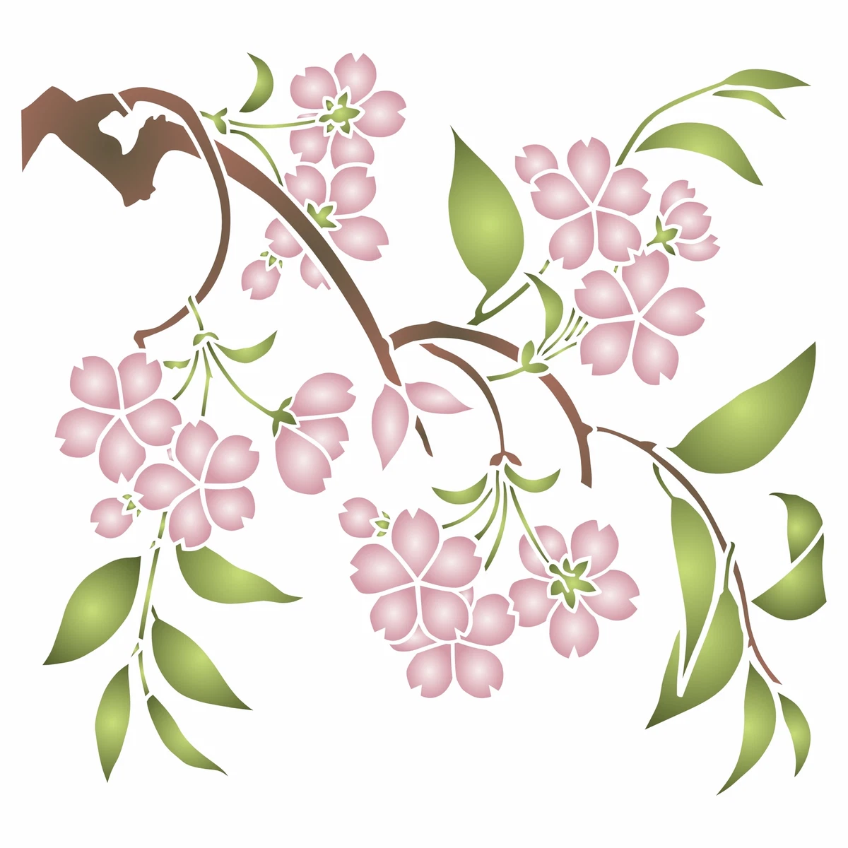 Cherry Blossom Tree Wall Stencil