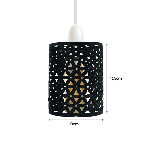 Metal Cylinder Easy Fit Lampshade Ceiling Pendant Light Shade Wire Cage Lighting - Picture 145 of 150