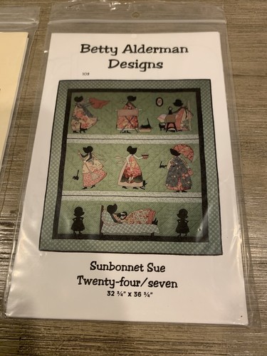 Rare New Lot 2 Sunbonnet Christmas & Sue Pattern Betty Alderman Designs 1992 - Picture 3 of 9