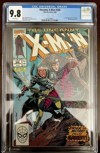 X-MEN #266 CGC 9.8 White Pages First Gambit Appearance 1st NM/MT Marvel ...