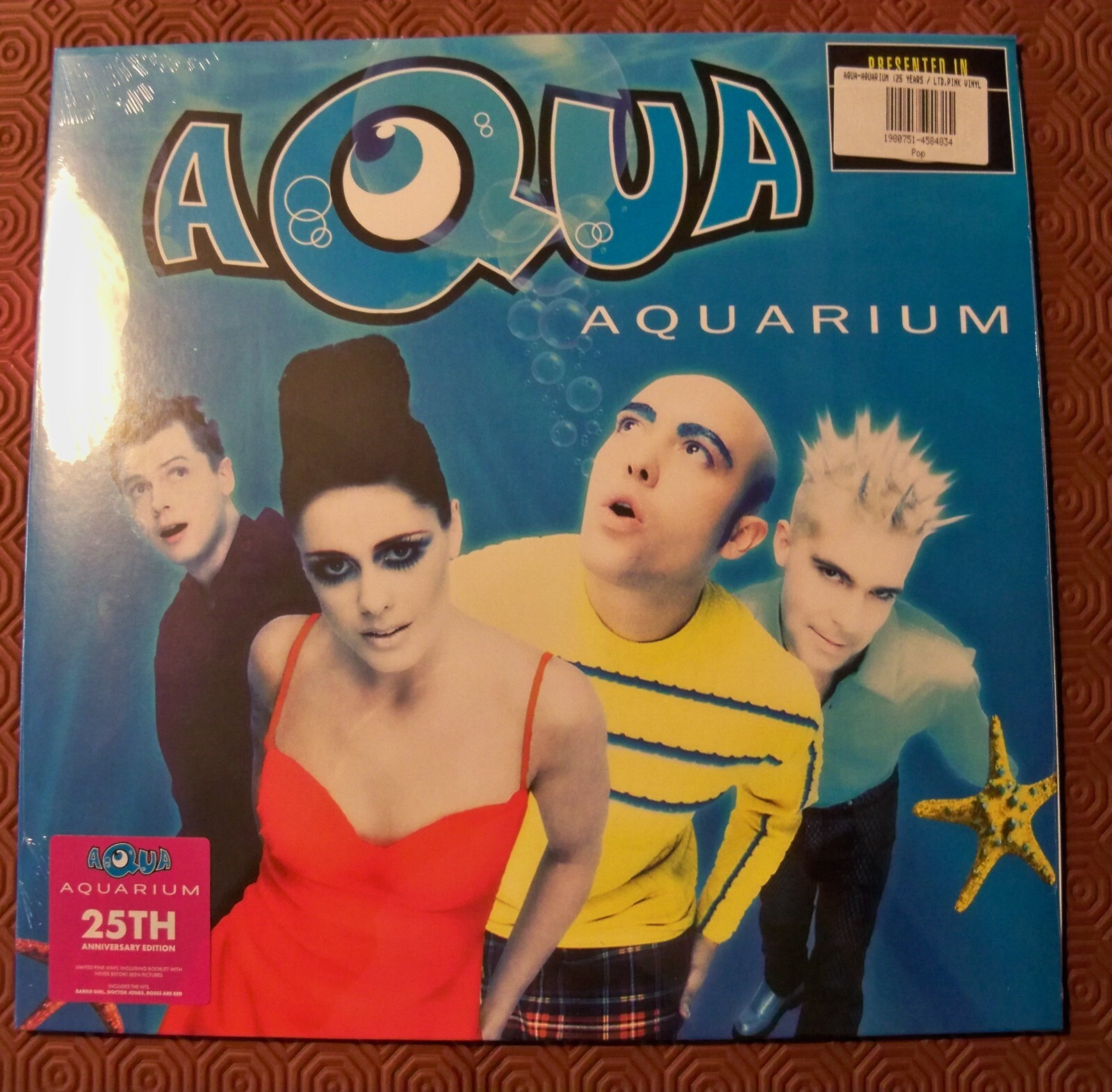 AQUA "AQUARIUM " LP PINK VINYL LIMITEDI EDITION 25TH ANNIVERSARY