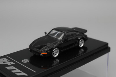 PARA 1/64 Scale Porsche 911 RUF BTR Slantnose Black Diecast Car Model Toy