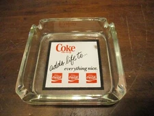 Coke adds life to everything nice-Enjoy Coca-Cola advertising glass ashtray