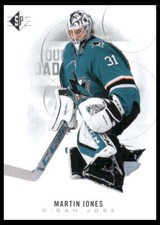 2020 SP Authentic #51 Martin Jones San Jose Sharks Hockey Card