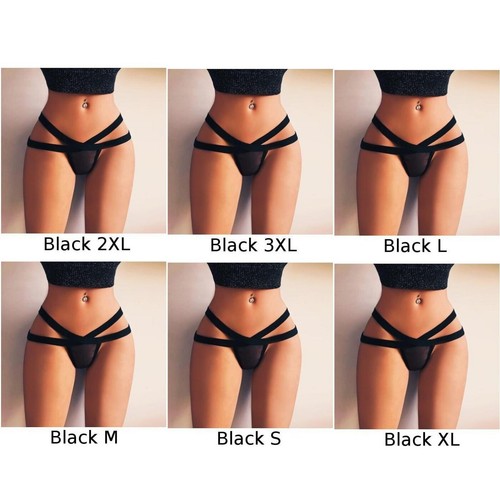 Womens Lace Panties Crotchless-Underwear-Thongs-Lingerie G-string Floral Briefs - Picture 8 of 30