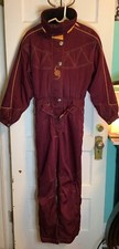 SPYDER GIRLS KIDS PICABO SKI SNOWSUIT maroon ONE PIECE SIZE 18 accessories