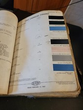 1957 DUPONT DUCO LUCITE CADILLAC COLORS PAINT CHIP SWATCH SHEET BULLETIN NO 20 