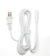 [UL Listed] OMNIHIL White 8 Foot Long  AC Power Cord for Samsung HW-Q600B