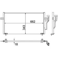 Mahle AC 458 000S Condenser Air Conditioning for Mitsubishi Carisma Space Star 1.6