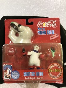 Coca Cola Company Polar Crew Wind up Skating Bear 1998