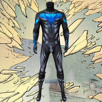 Batman Titans Season 2 DC Nightwing Cosplay Kostüm Costume Bodysuit Zentai Tight