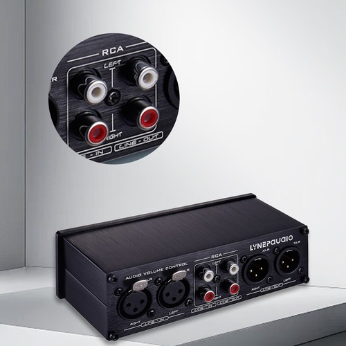 2-IN-2-OUT Analog Audio Switcher Box XLR /RCA with Volume Control Passive Preamp - Picture 5 of 11