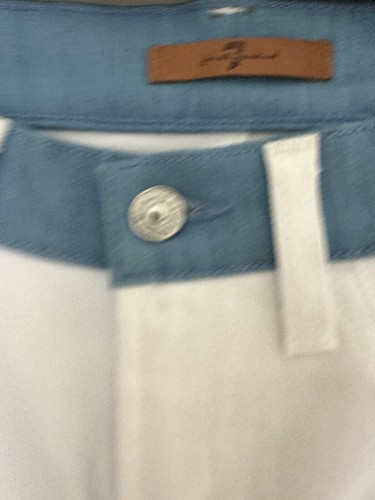 7 for All Mankind Damen 29 Skinny Weiß Stretch Jeans Streifen - Bild 8 von 14