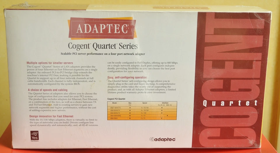 Adaptec Cognet Quartet Series Network Adapter ANA-6944 ANA-6940 6904 PCI NEW - Image 3 of 4