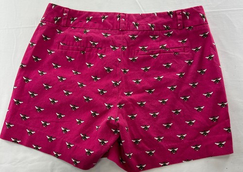Banana Republic Womens Pink Shorts with Bees Inseam 4" Flat Front Size 2 - Picture 9 of 9