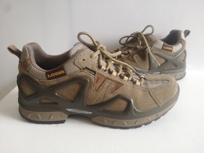 Herren Wander Schuhe Outdoor Schnürer LOWA ARGON GTX Gr 42 UK 8 hell blaun Mesh