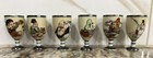 Rare Vtg Japanese Kutani Kazan Porcelain 6 Sake Cups Waka Poem Lucky Gods