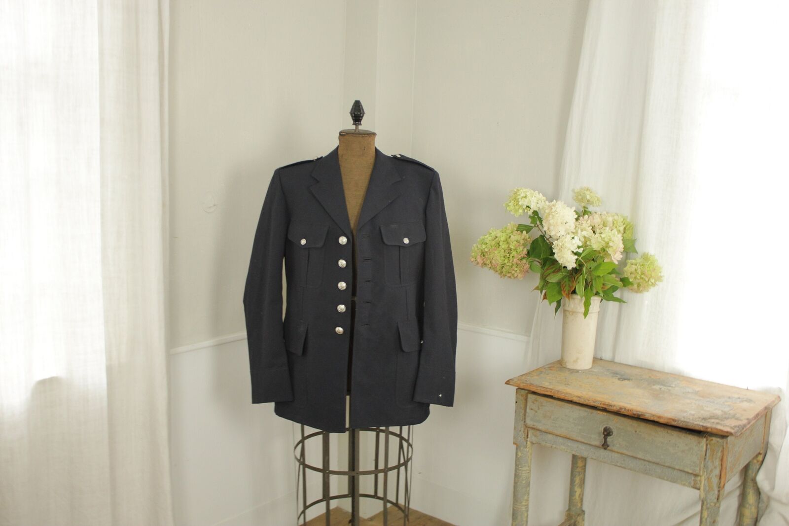 Police Jacket Vintage French Uniform work wear co… - image 5