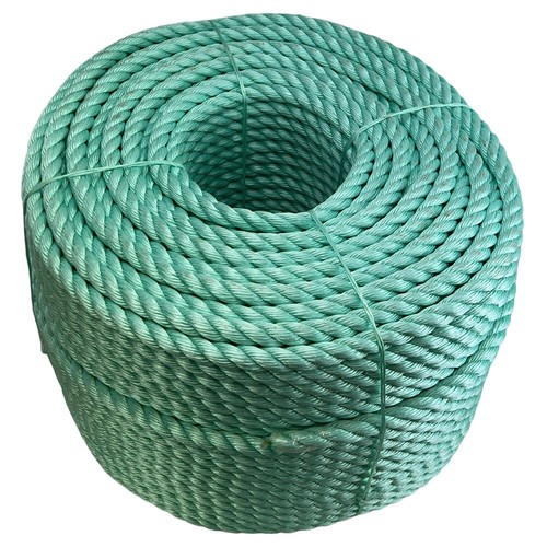 18mm Green Polysteel 3 Strand Rope x 100 Metres Coil Pot Fishing Tree Surgery - Picture 2 of 4