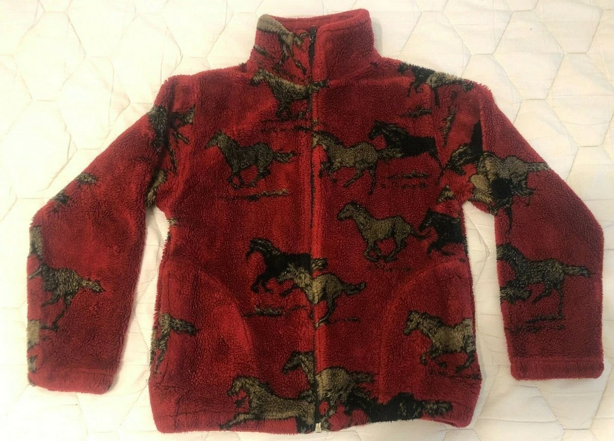 Horse print shop fleece jackets