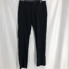 Kenneth Cole Mens Techni-Cole Solid Black Slim Fit Suit Dress Pants 32 x 32
