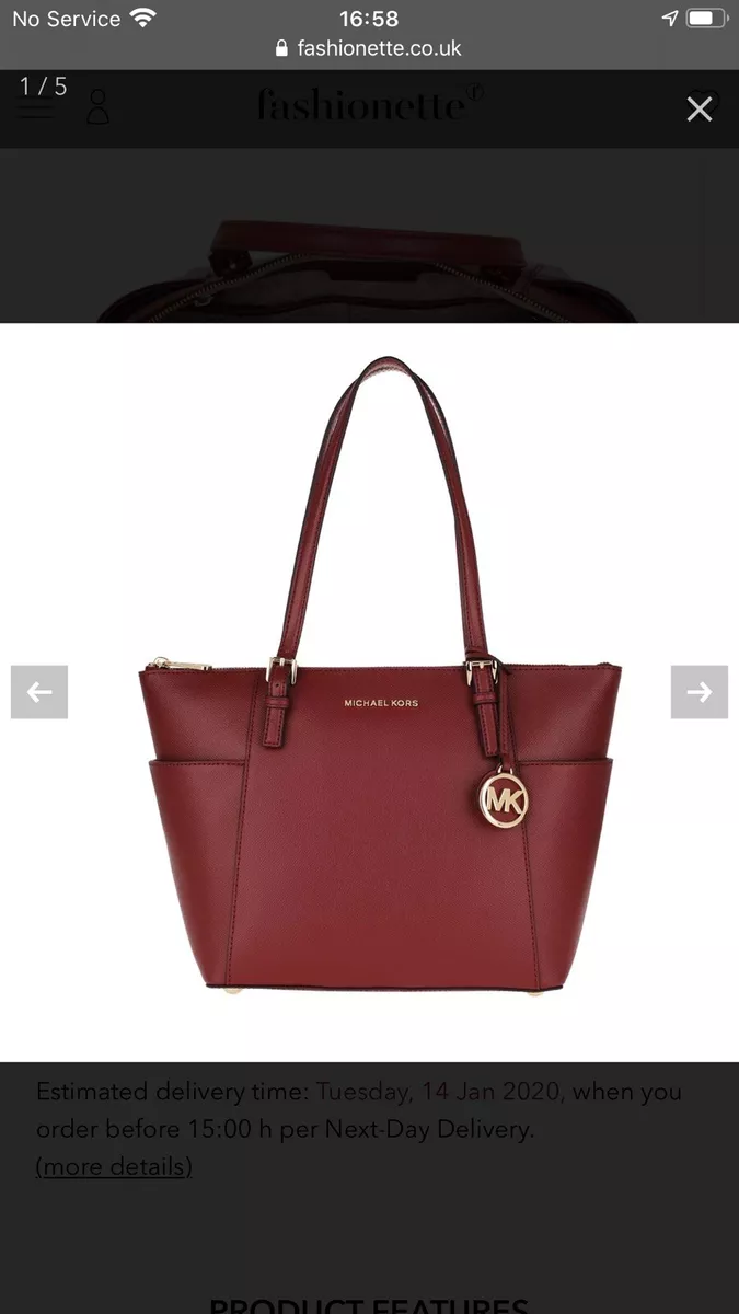 Michael kors dark red bag deals