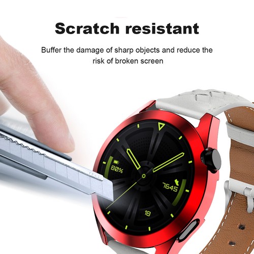 Anti-Fall Watch Full Cover Case for Watch GT 3 46mm Shell Skin (Red) - Zdjęcie 6 z 8