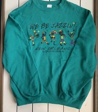 Vintage We Be Jazzin New Orleans Louisiana Sweatshirt M Medium Jazz Unisex Adult