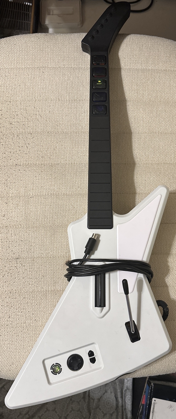 Guitar Hero Xplorer Guitar Xbox360 RedOctane White Wired UNTESTED eBay