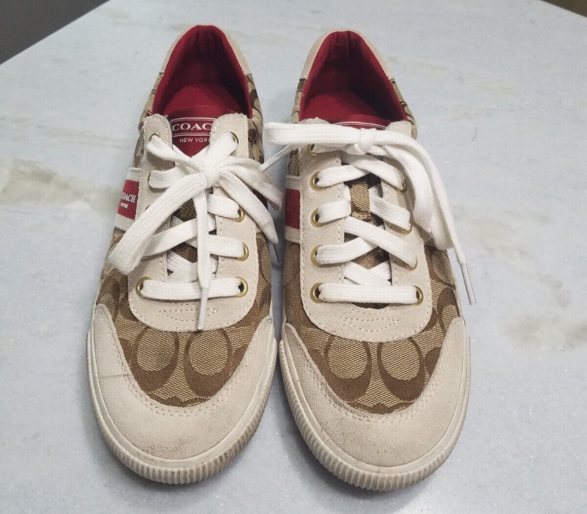 COACH Camila Vintage Low Top Tennis Shoe With Signature Webbing Women's  Size 9M