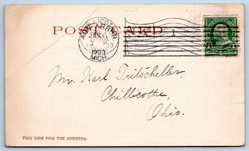 1903 WATERMAN GYMNASIUM UNIVERSIDAD DE MICHIGAN DETROIT POSTAL ANTIGUA PUBLICADA - Imagen 2 de 2