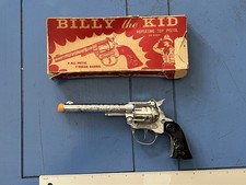 Vintage J E Stevens USA Made Billy the Kid Toy Western Cap Gun with Original Box