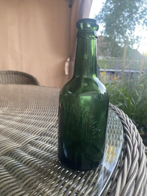 VINTAGE ARNOLD & HANCOCK LTD GRÜNE GLASBIERFLASCHE 